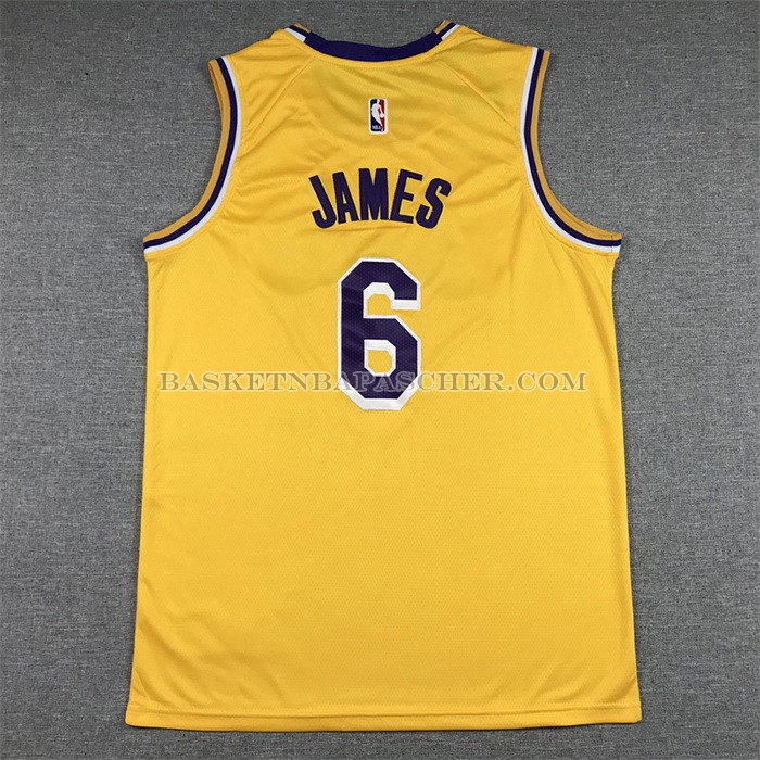 Maillot Los Angeles Lakers LeBron James NO 6 Icon 2022-23 Jaune